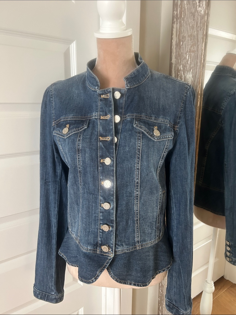 White House Black Market Denim Jacket - Picture 1 of 10
